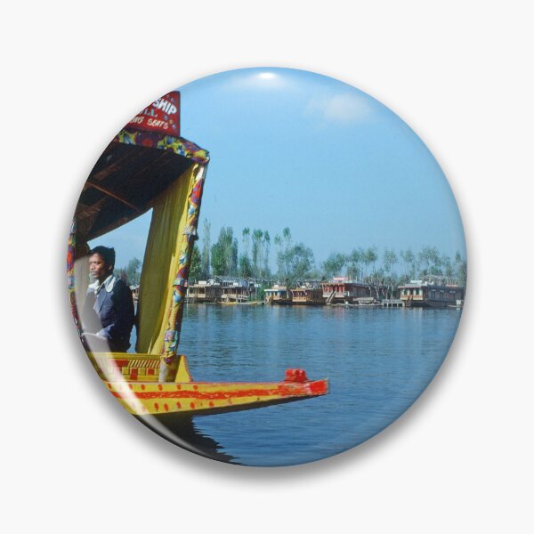 Item preview, 1970s - Lone boat on the Dal Lake, Kashmir, Houseboats in the background, India designed and sold by thatwaslife.