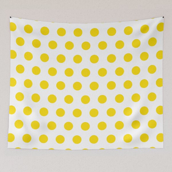 Item preview, Yellow Polka Dots on White Background designed and sold by starrylite.