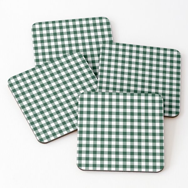 Item preview, Dark Forest Green Gingham Check Pattern designed and sold by Kalite.