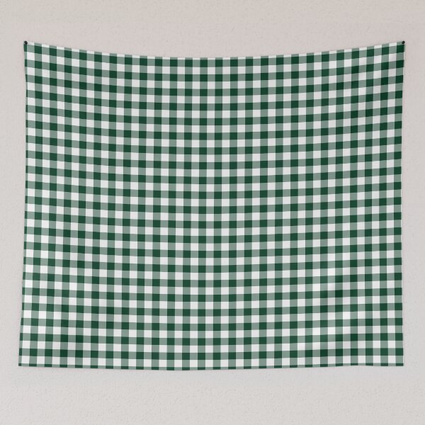 Item preview, Dark Forest Green Gingham Check Pattern designed and sold by Kalite.