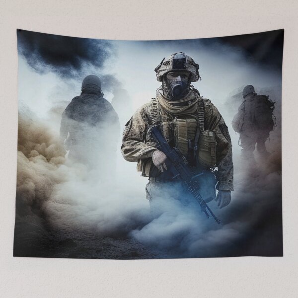 Item preview, Blue Haze Military deployment  designed and sold by AiArtestry.