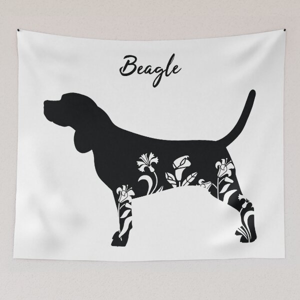 Item preview, Beagle in floral design designed and sold by SolidJoy.
