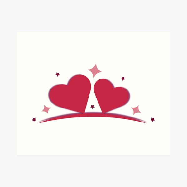 lovely couple hearts valentines day romantic background Art Print