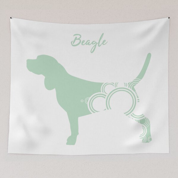 Item preview,  Beagle with circular shapes designed and sold by SolidJoy.