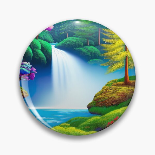 Item preview, The idyll of the waterfall: A harmonious combination of nature and water designed and sold by Kluckies.