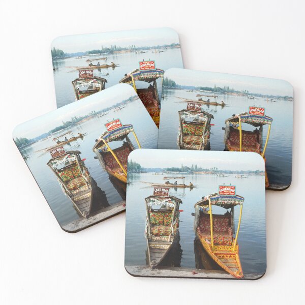 Item preview, 1970s - Tourist Long Boats on the Dal Lake, Kashmir, India designed and sold by thatwaslife.
