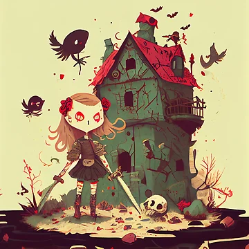 Vorschaubild zum Design Yard Pen A Splotchy Tale Digital Painting von CodeAndColors