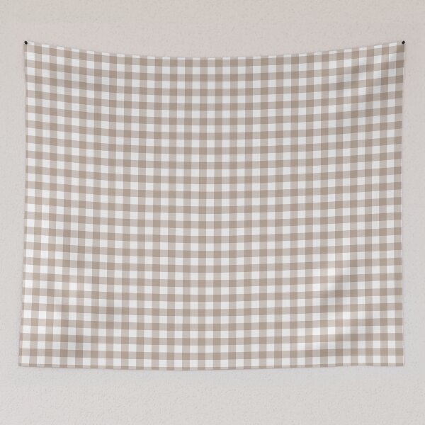 Item preview, Greige Putty Gray Gingham Check Pattern designed and sold by Kalite.