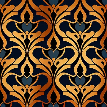 Vorschaubild zum Design Smooth Hollywood Regency Pattern Digital Painting von CodeAndColors