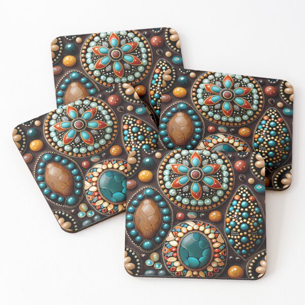 Item preview, Bejeweled Country Pattern Digital Painting designed and sold by CodeAndColors.