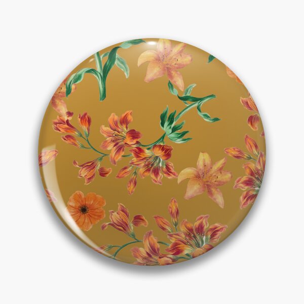 Item preview, Orange Floral Surface Pattern designed and sold by PBJArt.