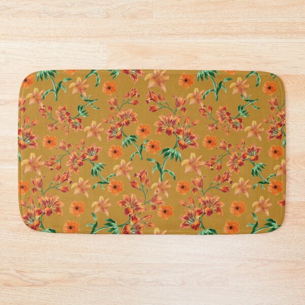 Item preview, Orange Floral Surface Pattern designed and sold by PBJArt.