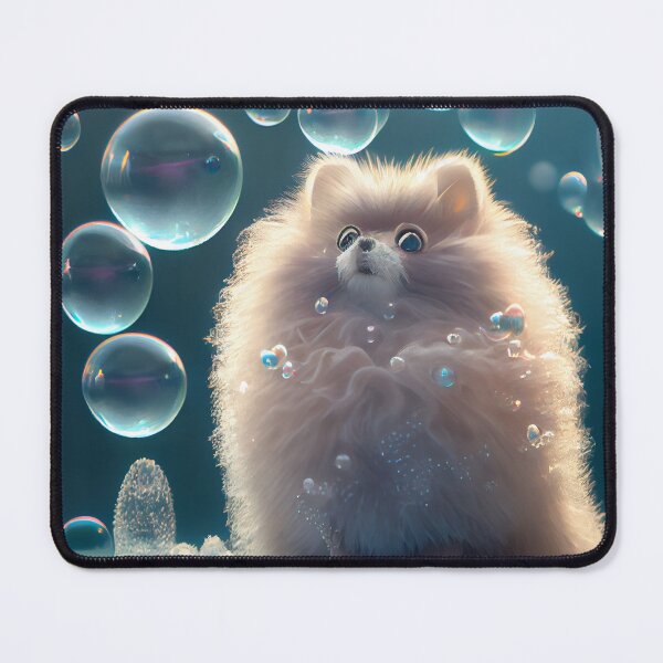 Item preview, Fluffy and the Crested Bubbles Digital Painting designed and sold by CodeAndColors.