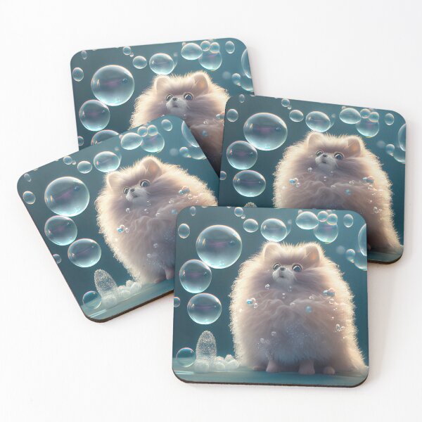 Item preview, Fluffy and the Crested Bubbles Digital Painting designed and sold by CodeAndColors.