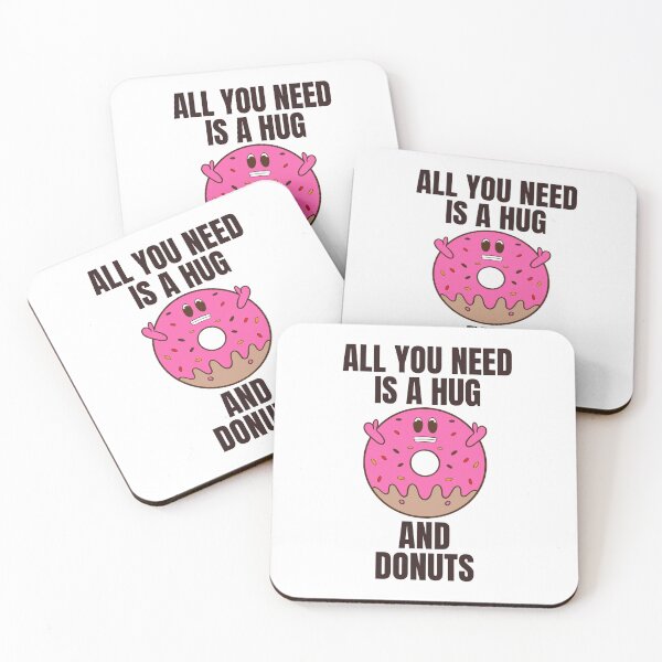 Item preview, cute cartoon all you need is hug and donuts designed and sold by Design_for_merch.