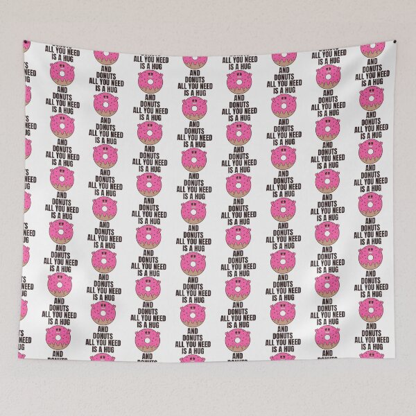 Item preview, cute cartoon all you need is hug and donuts designed and sold by Design_for_merch.