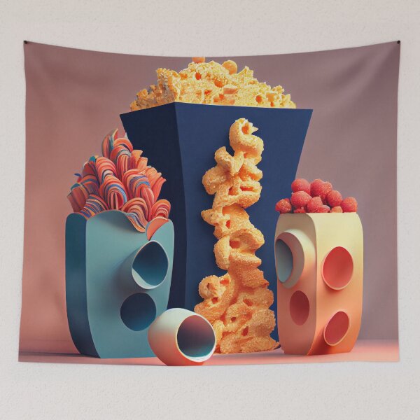 Item preview, Tissue Cereal and a Sculptural Dream Digital Painting designed and sold by CodeAndColors.