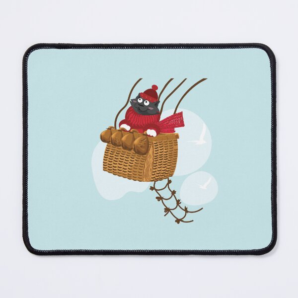 Item preview, Hand-drawn Digital Art. Fun Cat' Story. Hot Air Balloon journey designed and sold by DigiPicStock.