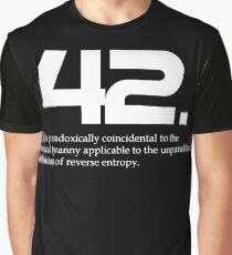 The meaning of life is 42 - Hitchhiker's Guide to the Galaxy Graphic T-Shirt