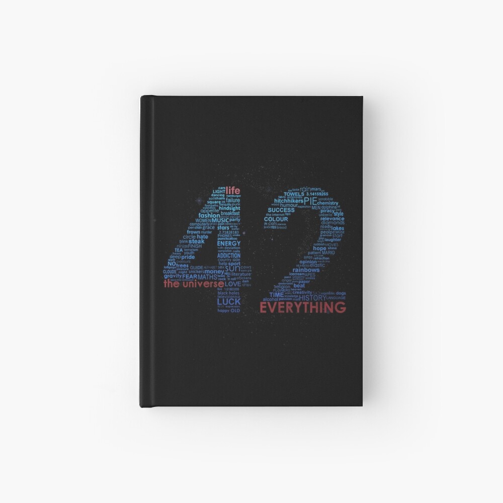 Life, The Universe, and Everything- Hitchhiker's Guide to the Galaxy Hardcover Journal