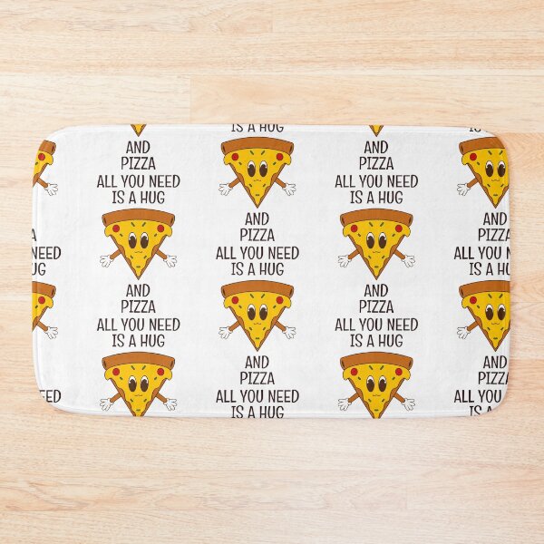 Item preview, cute funny cartoon all you need is hug and pizza designed and sold by Design_for_merch.