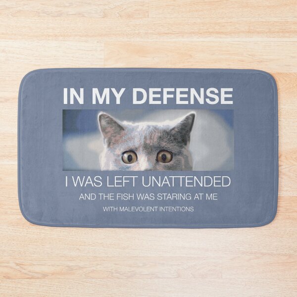 Item preview, In my defense - cat designed and sold by Blacklinesw9.