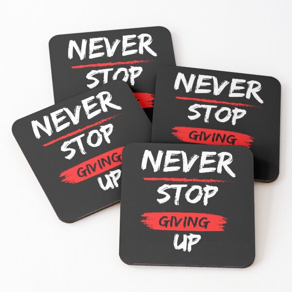 Item preview, Never stop giving up (motivational)  designed and sold by Loser4LifeClub.