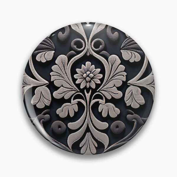 Artikelvorschau, Victorian Monochromatic Scandinavian Pattern Digital Painting entworfen und verkauft von CodeAndColors.
