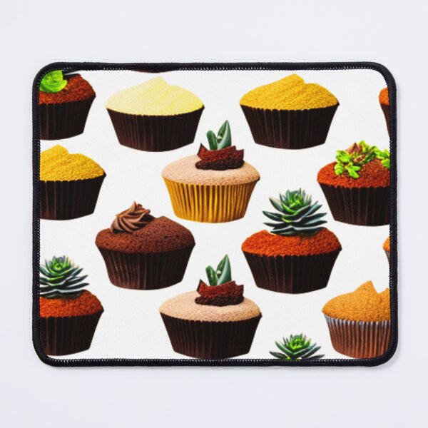 Item preview, Cactus cupcakes pattern designed and sold by Woodchucky.