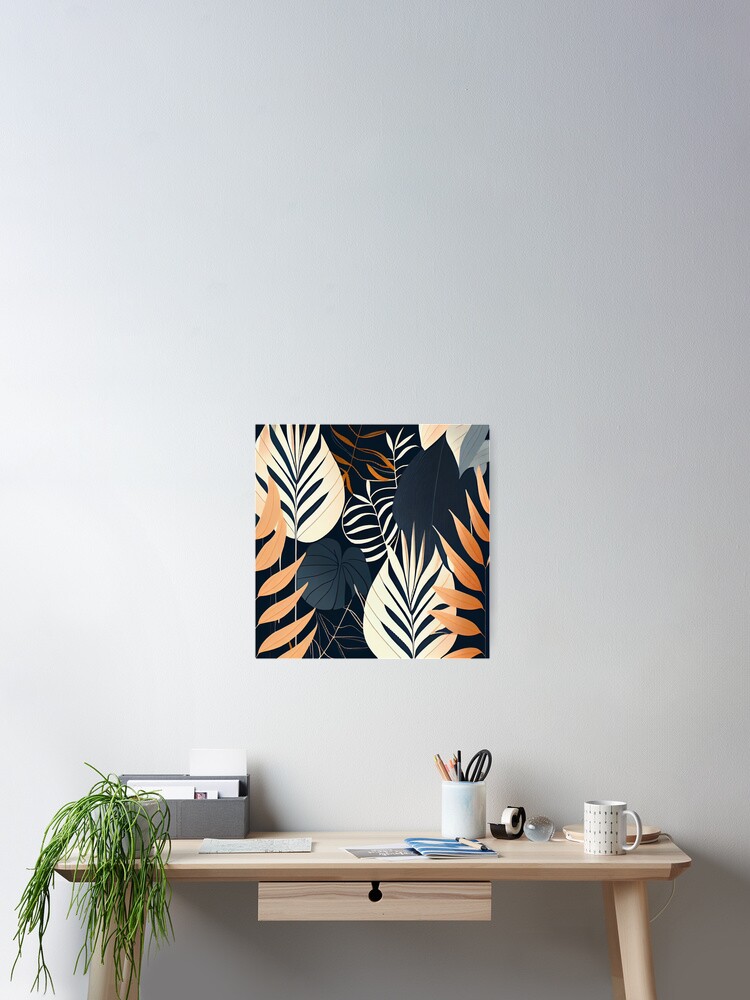 Thumbnail 2 von 3, Poster, Exotic Minimal Drawn Elegant Scandinavian Pattern Digital Painting designt und verkauft von CodeAndColors.
