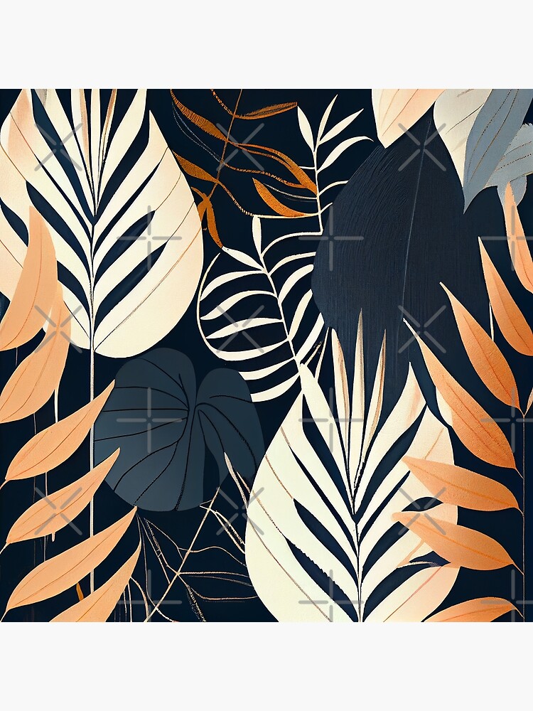 Thumbnail 3 von 3, Poster, Exotic Minimal Drawn Elegant Scandinavian Pattern Digital Painting designt und verkauft von CodeAndColors.