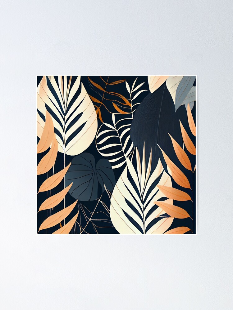 Thumbnail 1 von 3, Poster, Exotic Minimal Drawn Elegant Scandinavian Pattern Digital Painting designt und verkauft von CodeAndColors.