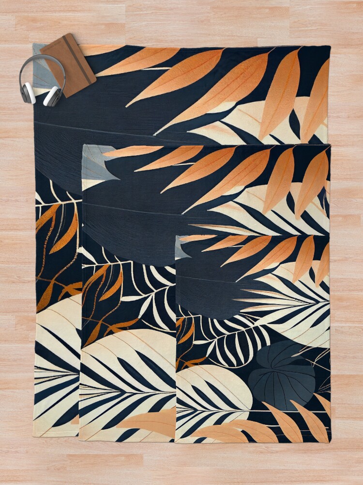 Imagen 5 de 6, Manta con la obra Exotic Minimal Drawn Elegant Scandinavian Pattern Digital Painting, diseñada y vendida por CodeAndColors.