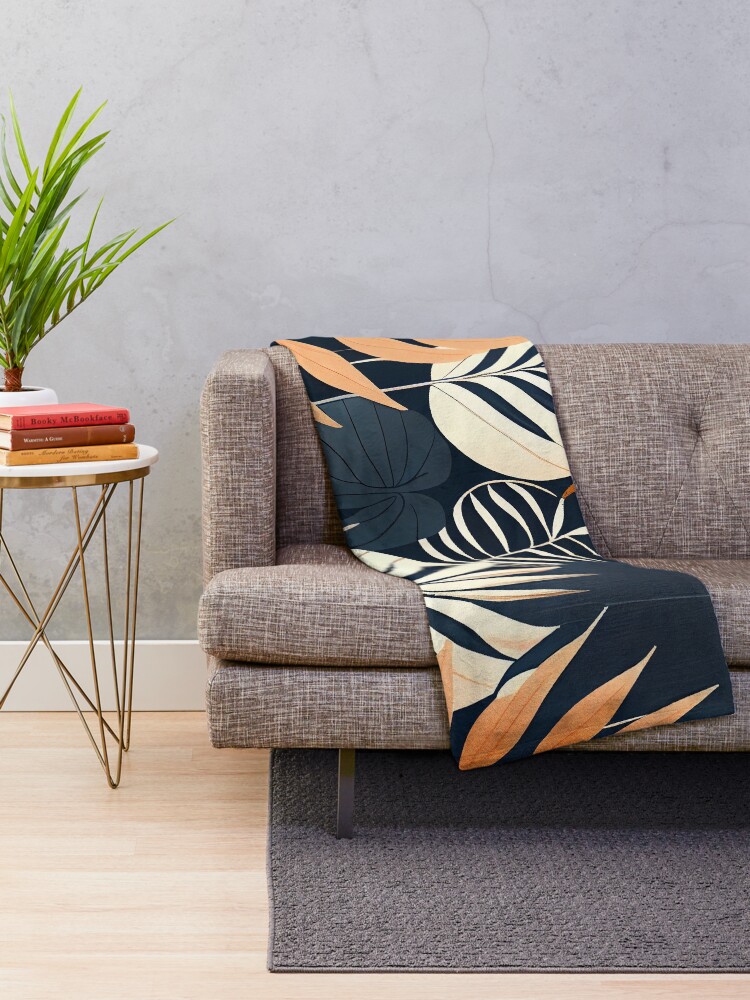 Imagen 2 de 6, Manta con la obra Exotic Minimal Drawn Elegant Scandinavian Pattern Digital Painting, diseñada y vendida por CodeAndColors.