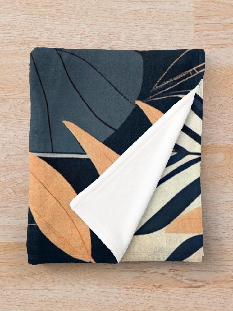 Imagen 3 de 6, Manta con la obra Exotic Minimal Drawn Elegant Scandinavian Pattern Digital Painting, diseñada y vendida por CodeAndColors.