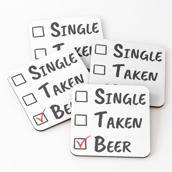Item preview, Single Taken Beer Lovers Pub Relationship Status Funny designed and sold by noteythings.