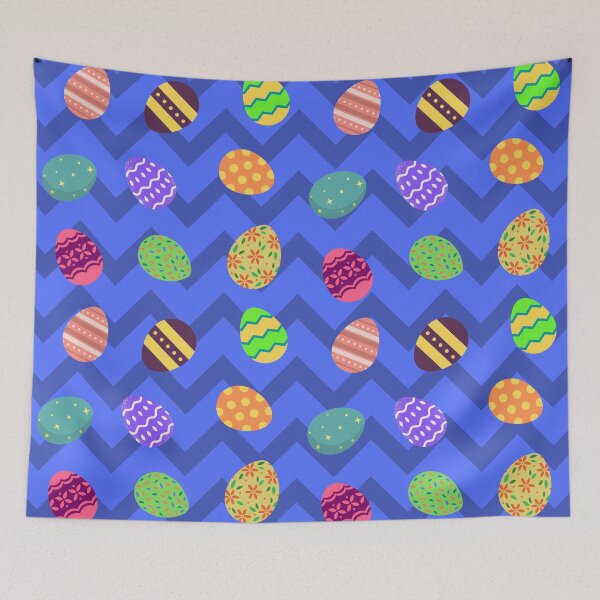 Item preview, Easter Egg Print on Brillant Blue designed and sold by PinHookPrincess.