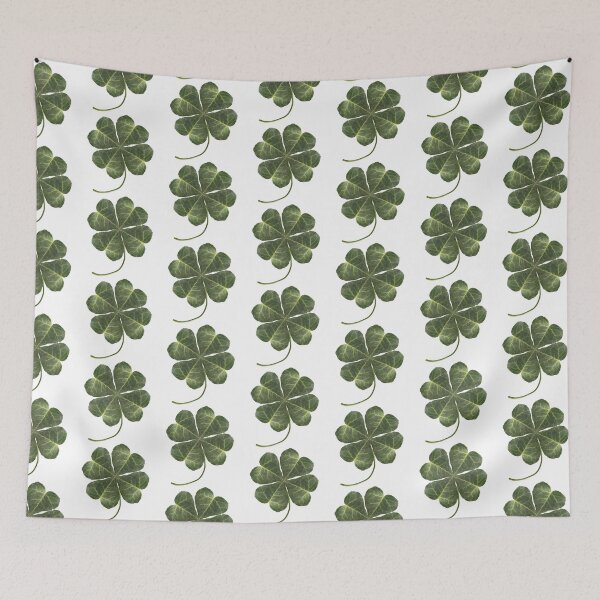 Item preview, Four leaf Clover - Minimalist green hearts for St. Patrick's Day - botanical beautiful designed and sold by EveryDayDabble.