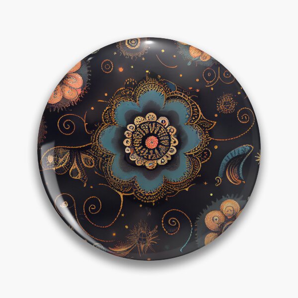 Item preview, Dreamy Dark Cute Traditional Pattern Digital Painting designed and sold by CodeAndColors.