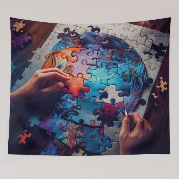 Item preview, Piecing Together the Puzzle Digital Painting designed and sold by CodeAndColors.