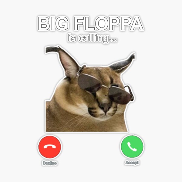 big floppa - caracal Sticker for Sale by faelarvae