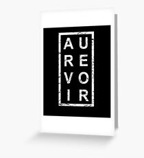 Stylish Au Revoir French Greeting Card
