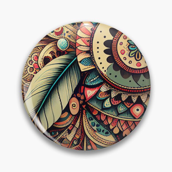 Item preview, Drawn Cool Bohemian Pattern Digital Painting designed and sold by CodeAndColors.