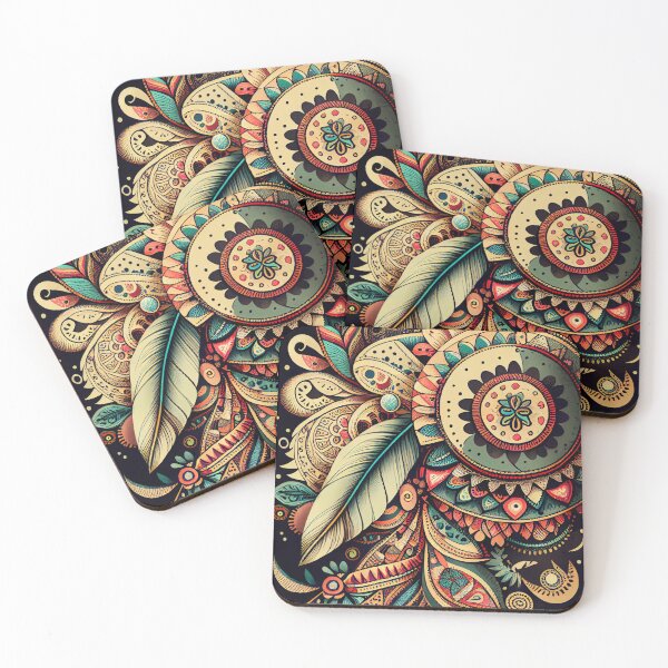 Item preview, Drawn Cool Bohemian Pattern Digital Painting designed and sold by CodeAndColors.