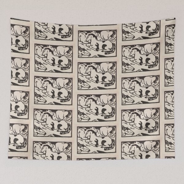 Item preview, Franz Marc Art Prints  Ruhende Pferde  Franz Marc  designed and sold by TeeARTHY.