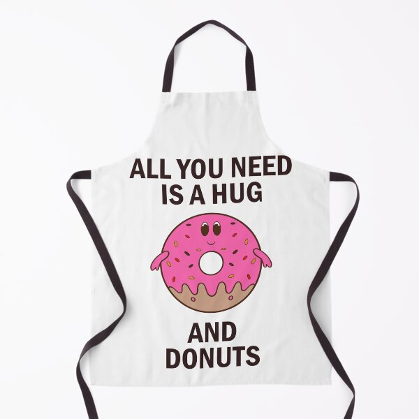 Item preview, funny character cute cartoon all you need is hug and donuts designed and sold by Design_for_merch.