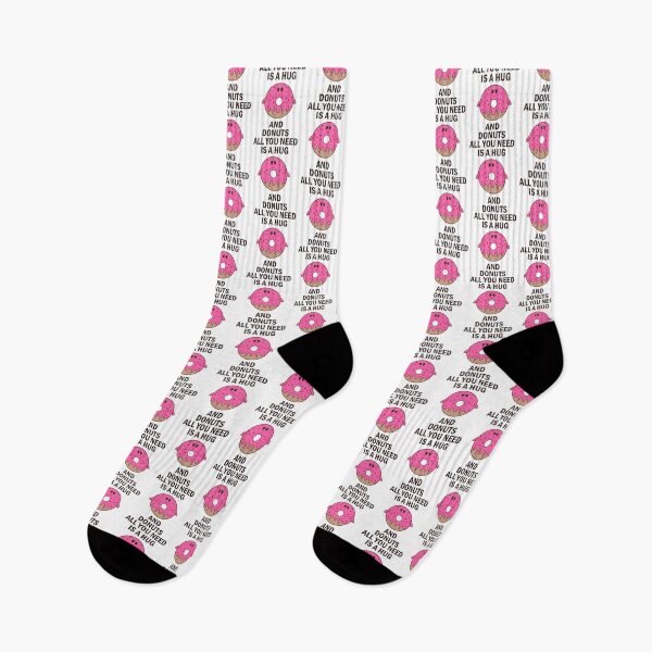 Item preview, funny character cute cartoon all you need is hug and donuts designed and sold by Design_for_merch.