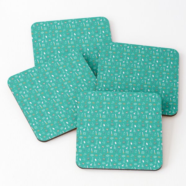 Item preview, Turquoise Laboratory Equipment Pattern designed and sold by vividbiology.
