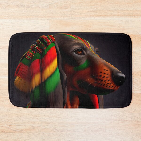 Item preview, Cute Rasta Dachshund dog portrait #8 designed and sold by Artistic Pandas.