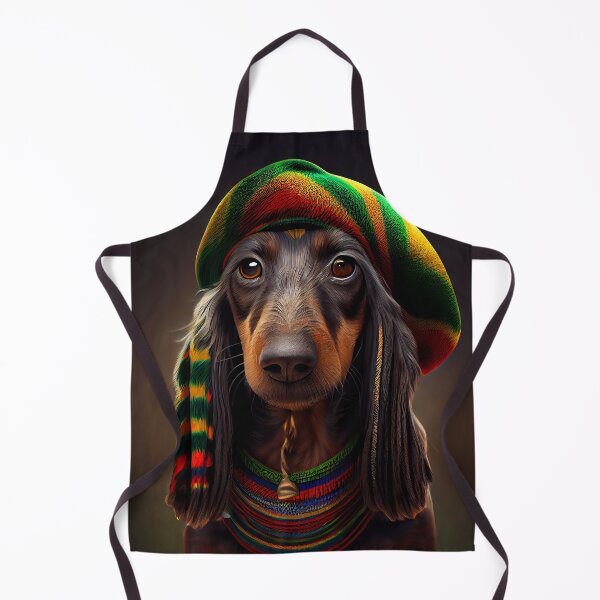 Item preview, Cute Rasta Dachshund dog portrait #9 designed and sold by Artistic Pandas.
